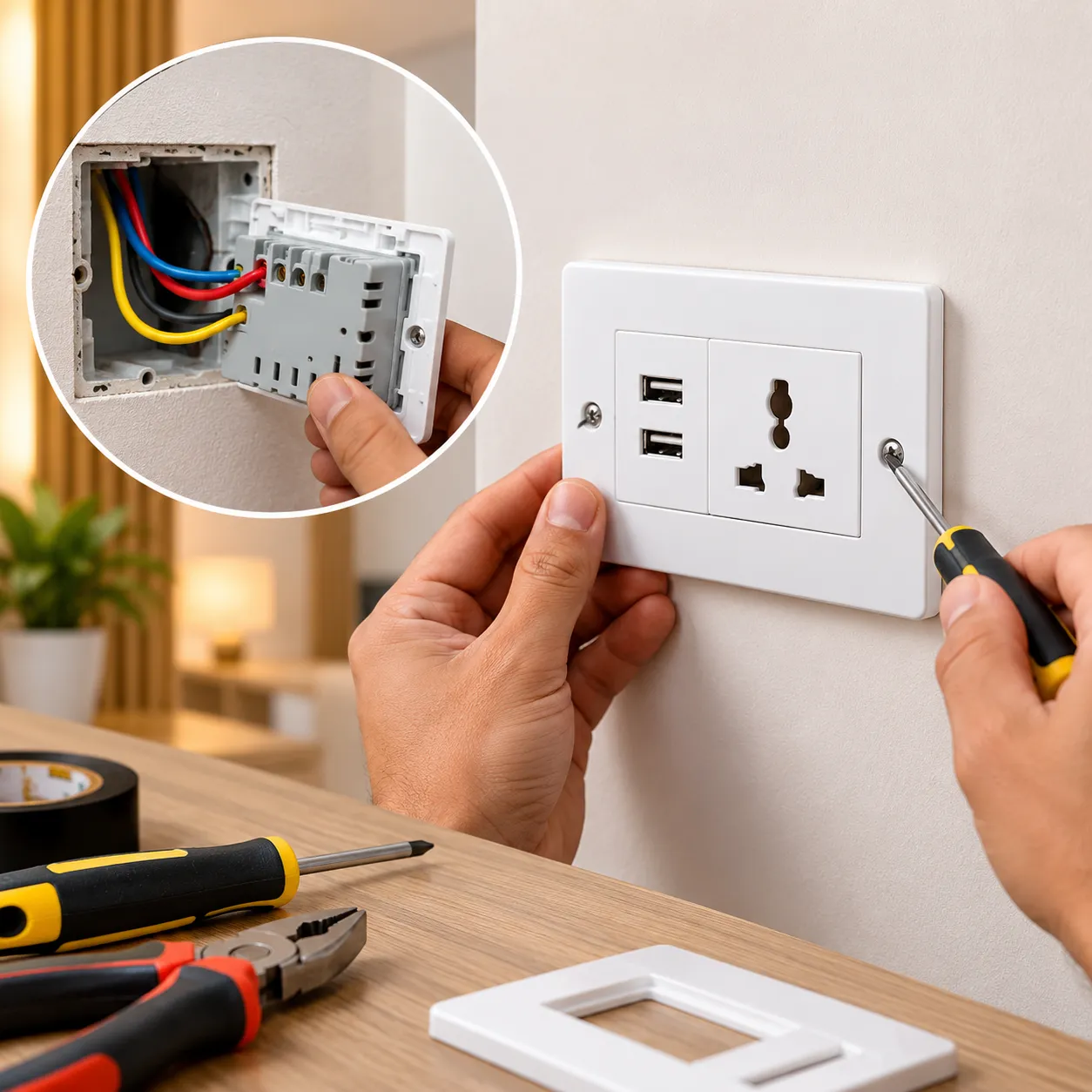 USB Socket Installation
